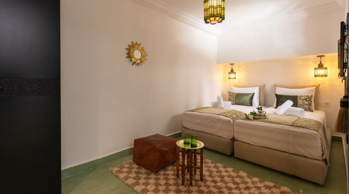 Luxury riad in Medina Marrakech with traditional patio